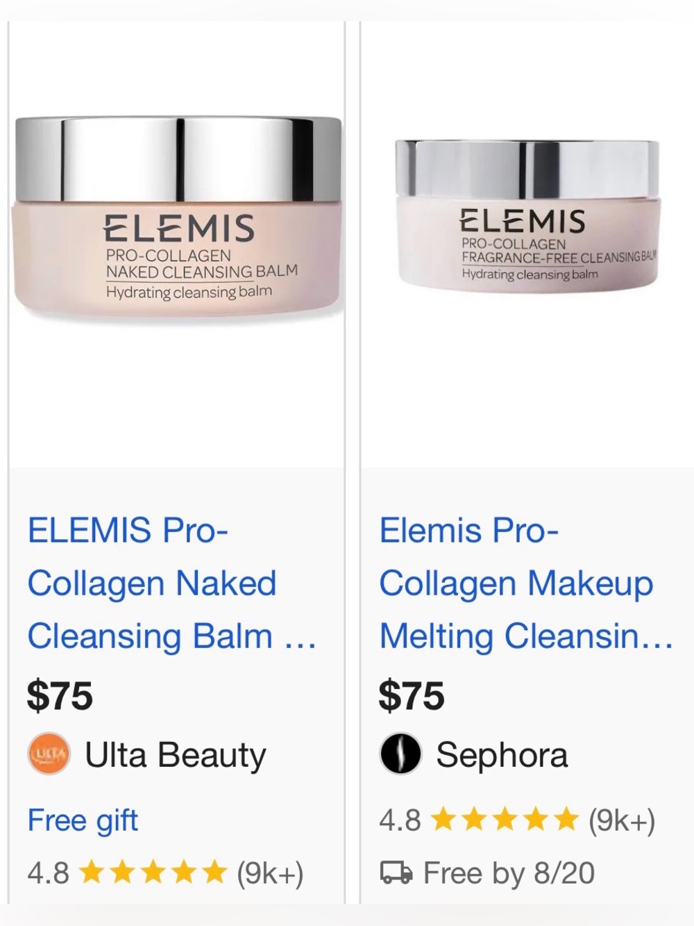 $75 ELEMIS Pro-Collagen Naked Cleansing Balm